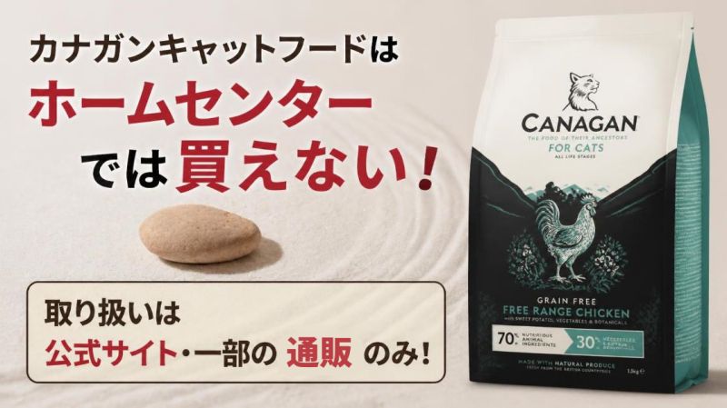 カナガンキャットフードはホームセンターでは買えないと言う画像